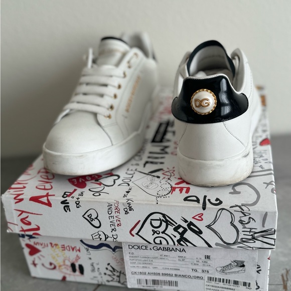 Dolce & Gabbana Shoes - Dolce & Gabbana White Sneakers